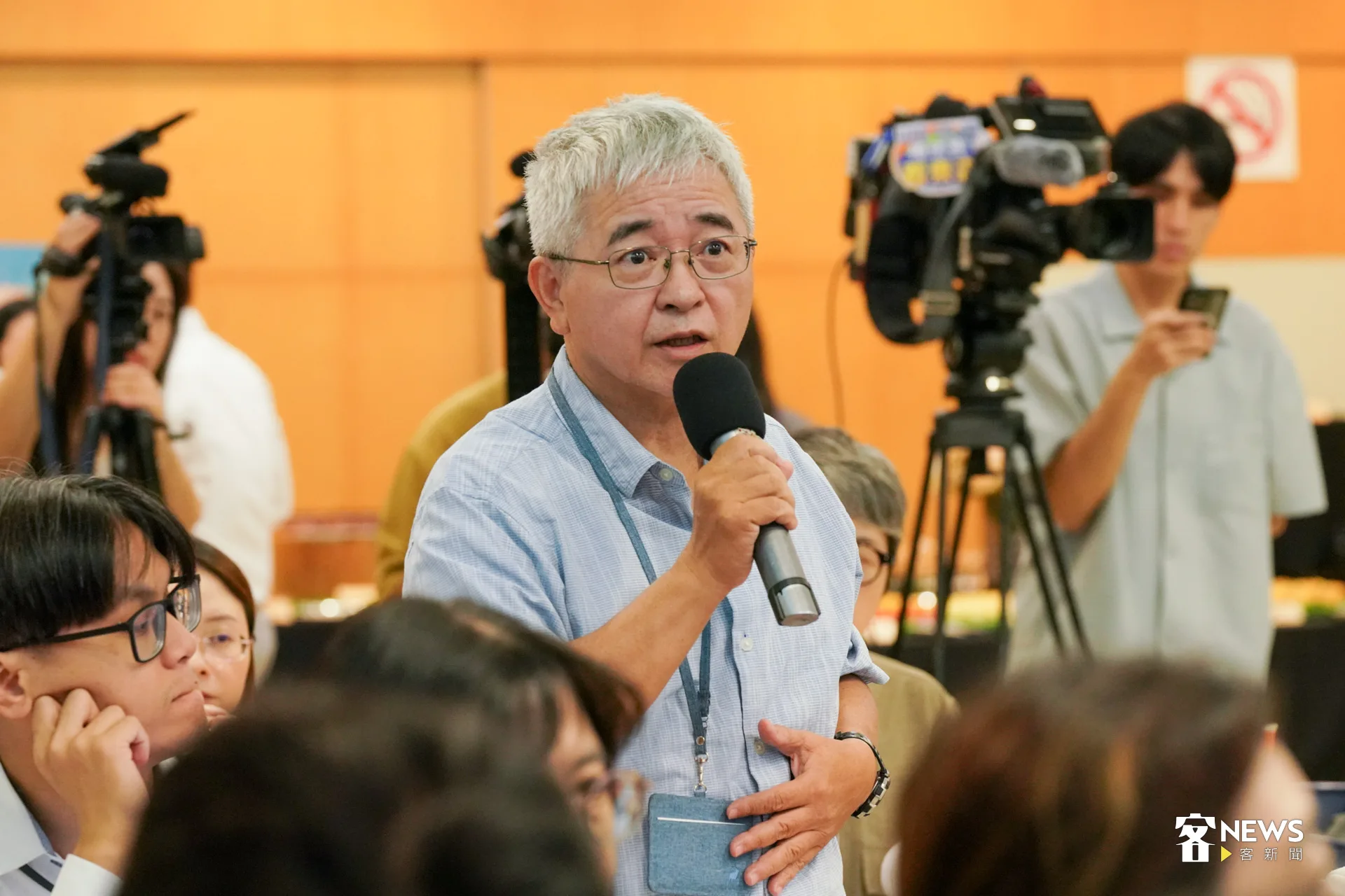 現場有記者提問，TASON接獲檢舉將如何運作？洪藝晅攝