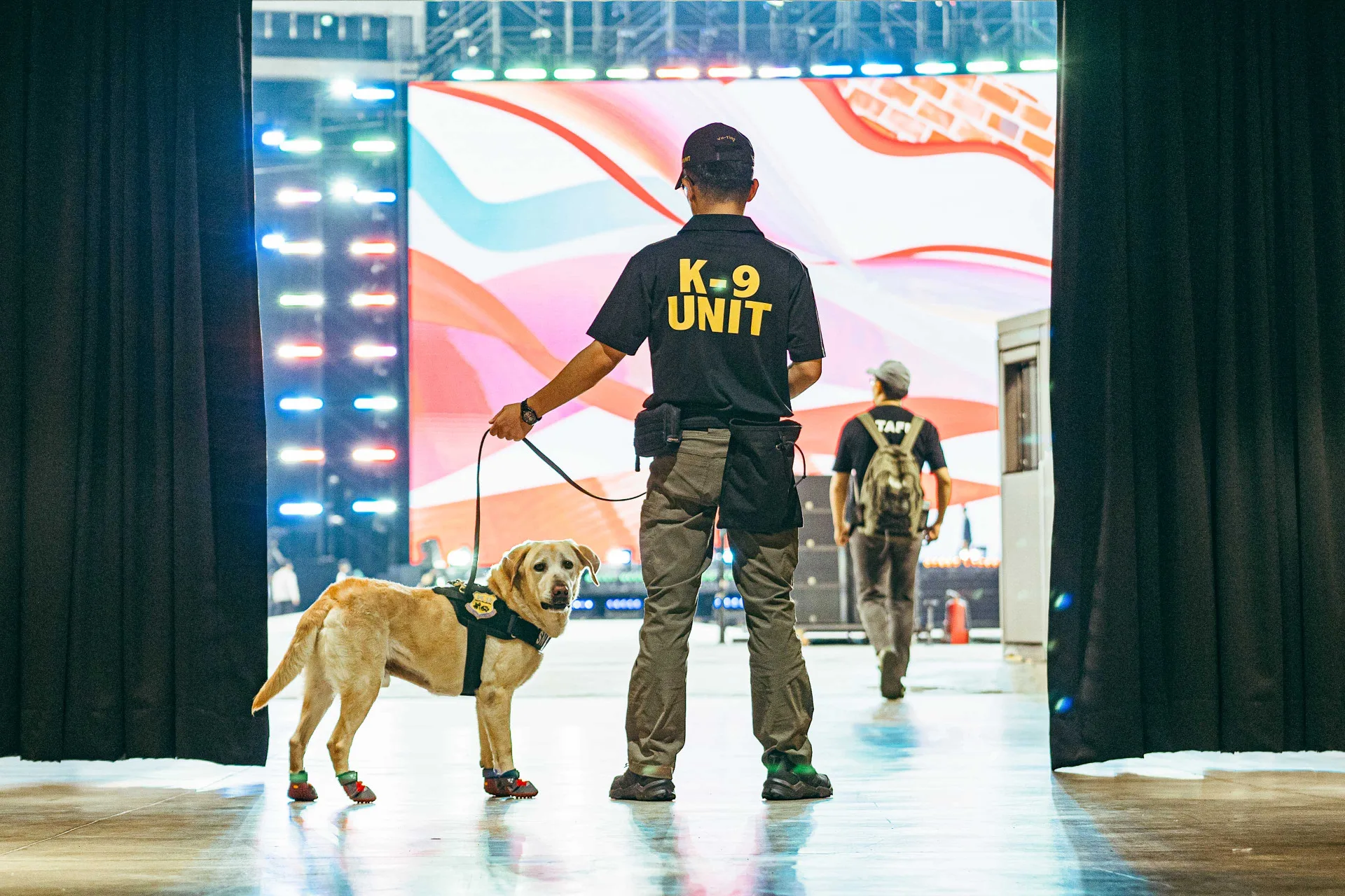 K9軍犬執行任務。文總提供