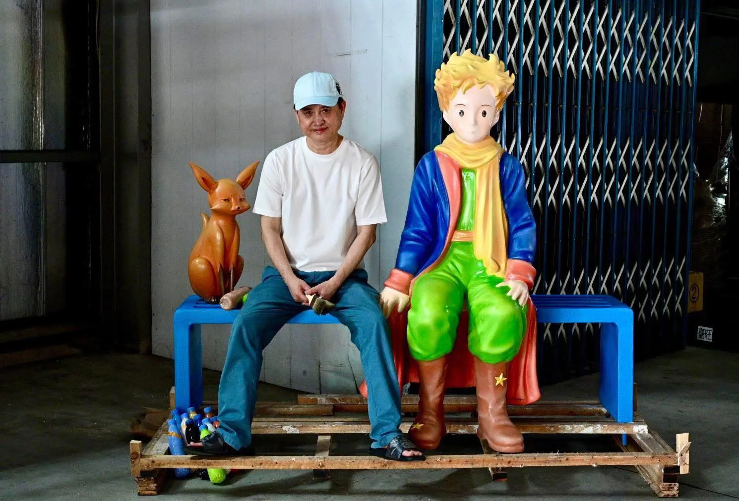 「小王子125週年特展」,以藝術家黃騰輝的畫作為核心。翻攝自FB小王子-打狗英國領事館 -古典玫瑰園文化園區