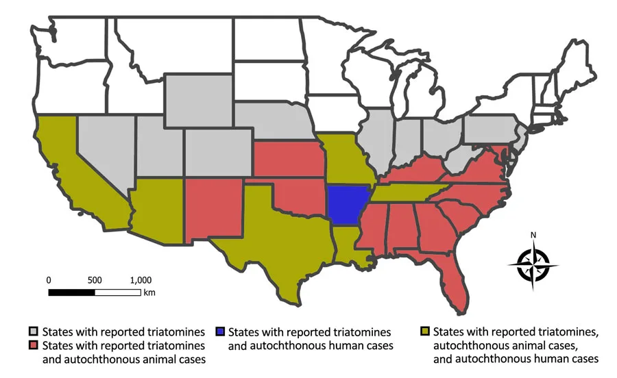 接吻蟲病正在美國快速蔓延。翻攝自CDC官方網站
