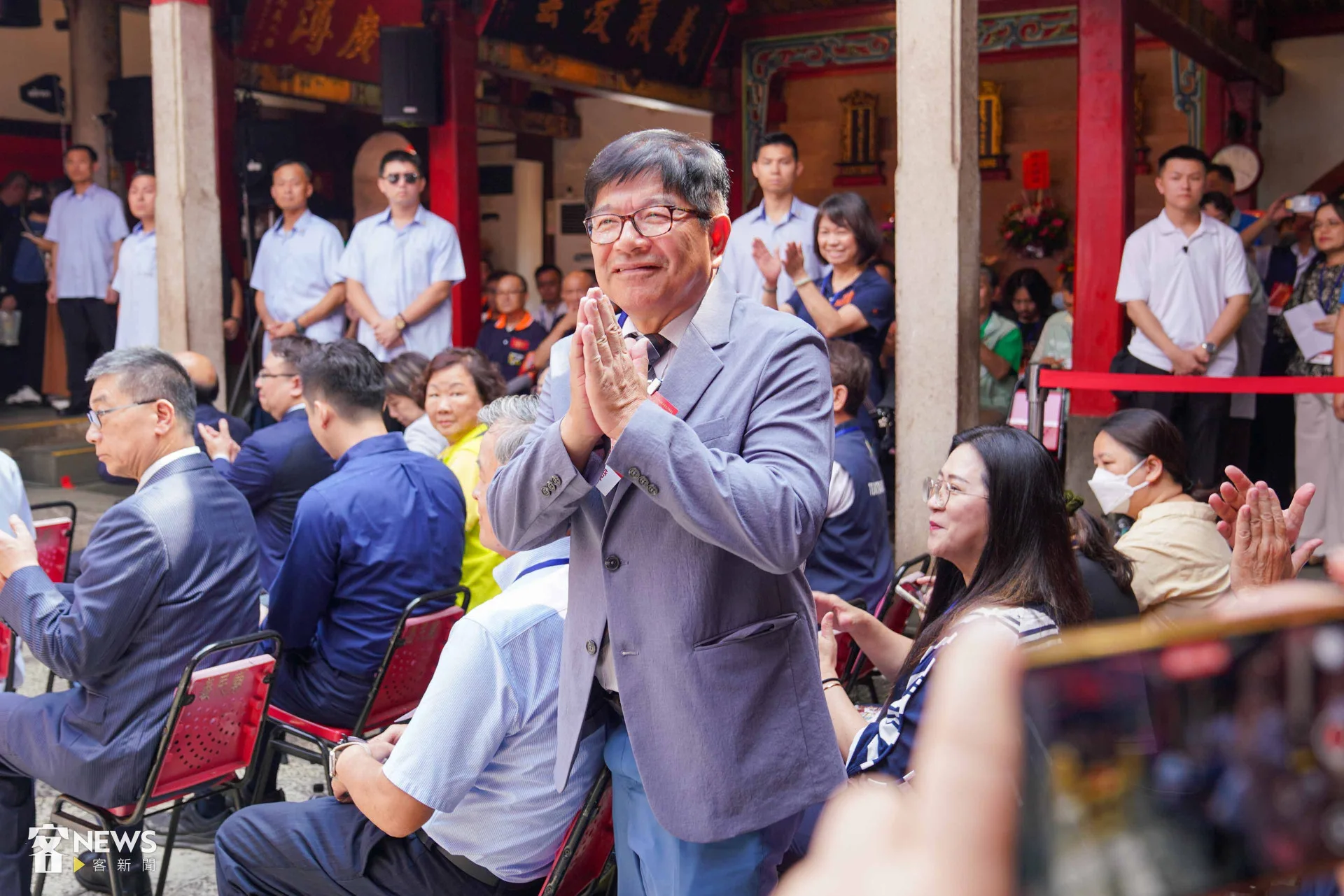 自西班牙返國的全球臺灣客家聯合總會總會長黎萬棠。李台源攝