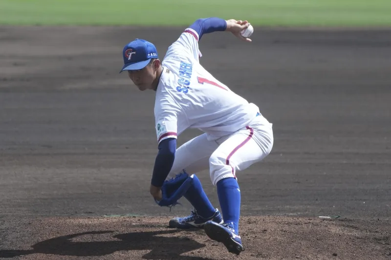 U18世界盃棒球賽台灣隊超級循環賽12日與波多黎各比賽，派出「綠島潛水艇」陳世展（圖）先發登板。中央社