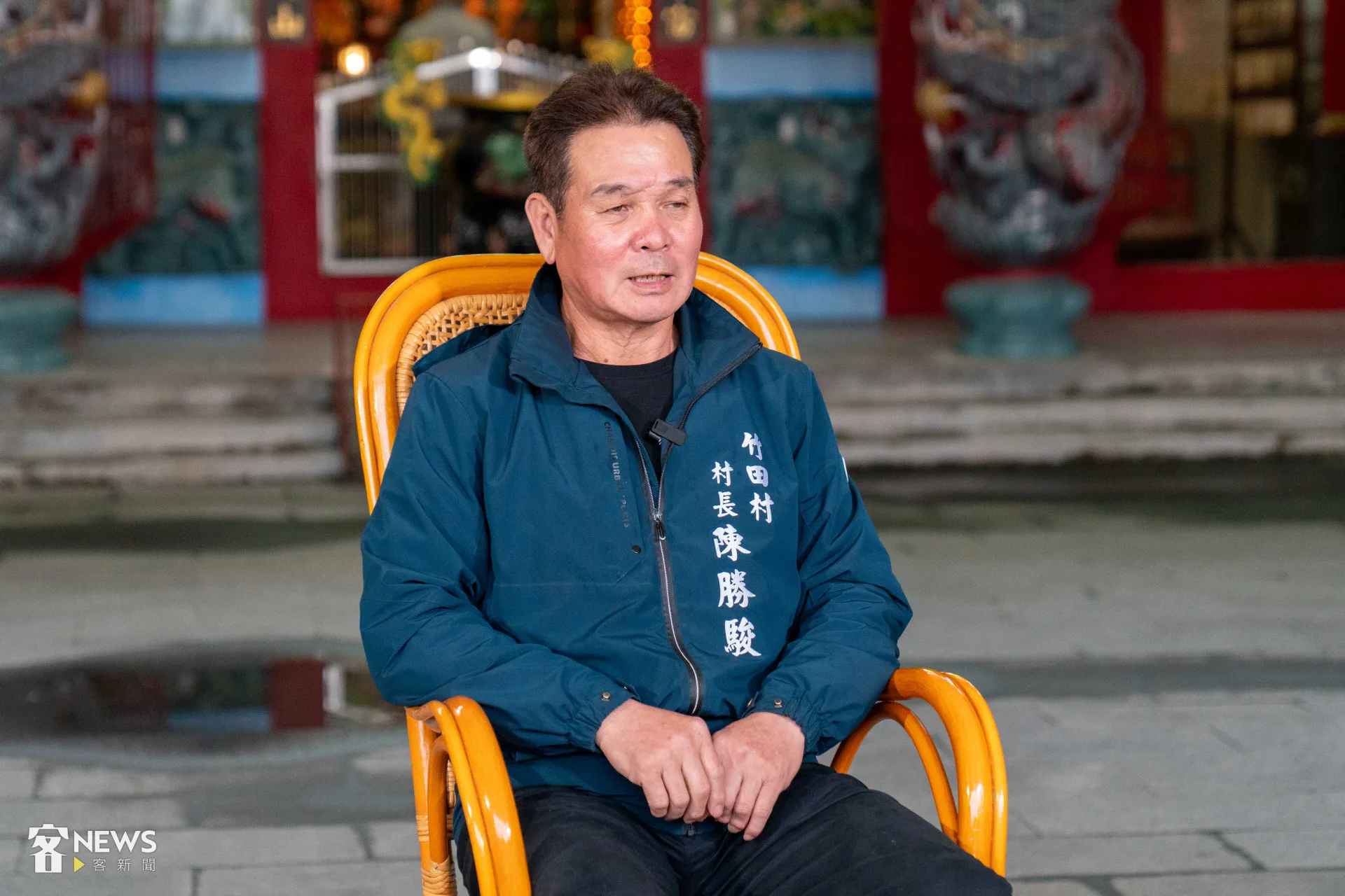 陳勝駿認為,找回在地傳統的神轎儀式,有助於社區的凝聚力。李台源攝