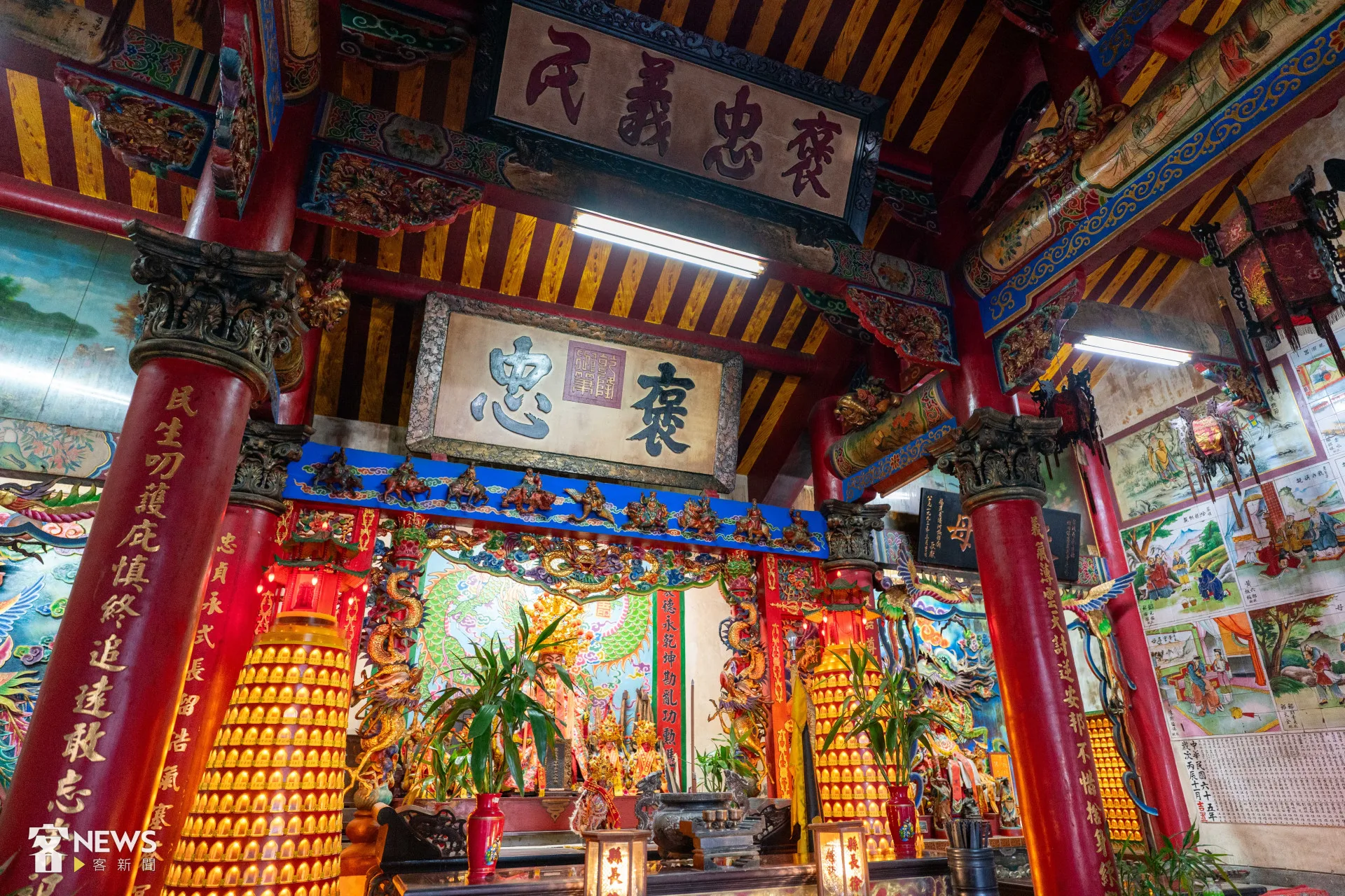 富里竹田義民亭發展出具有金身的義民爺。李台源攝