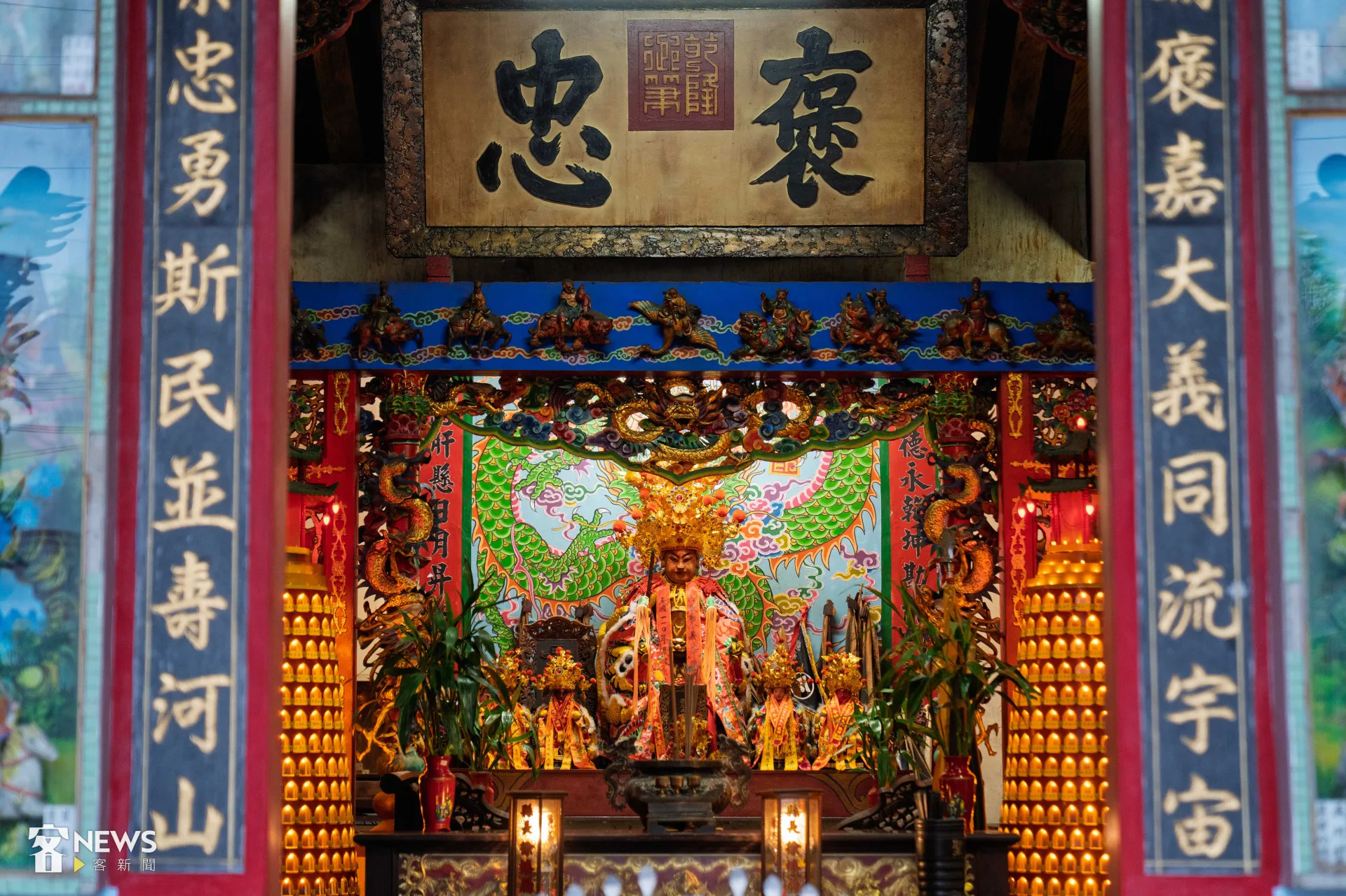 富里竹田義民亭發展出具有金身的義民爺。李台源攝