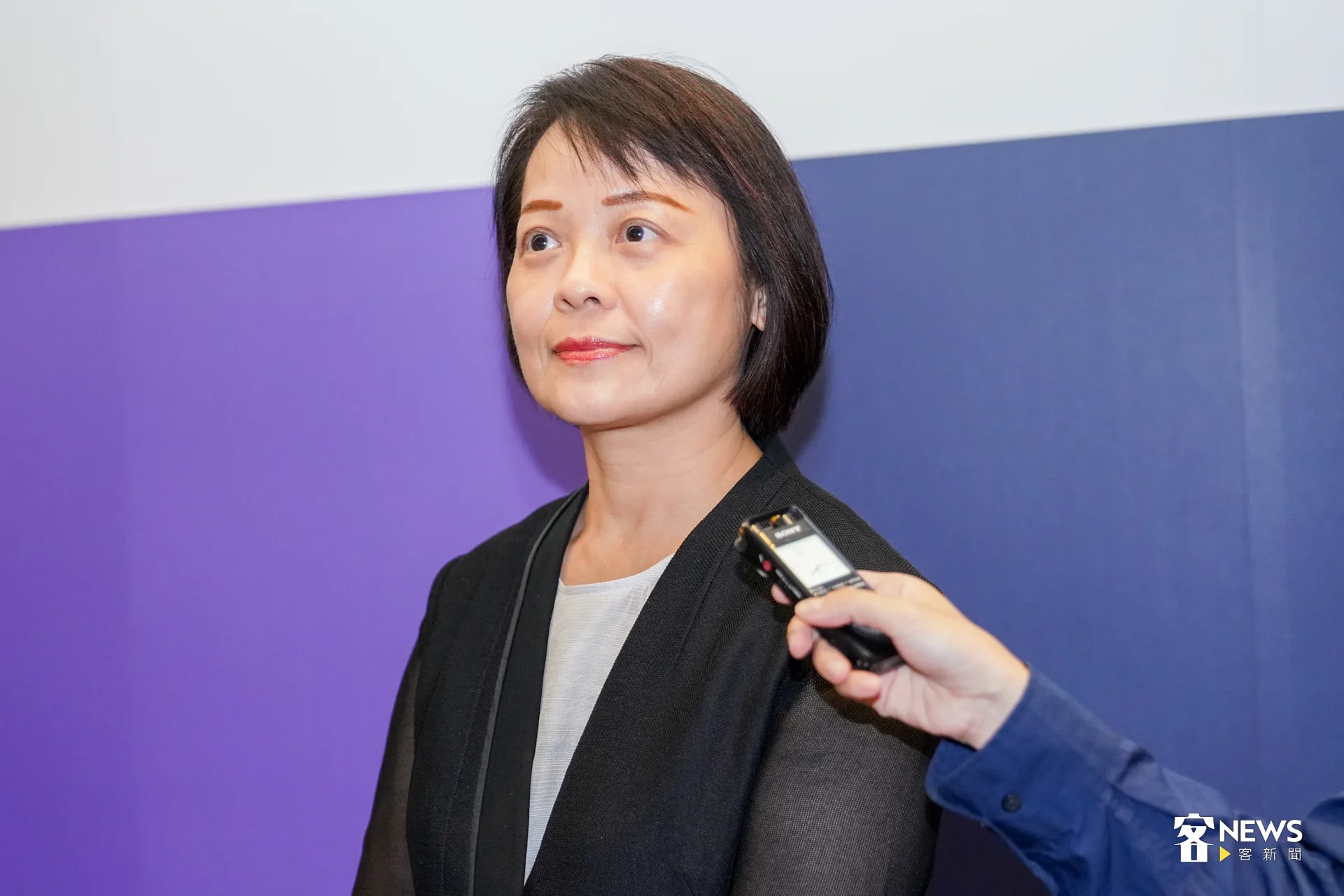 客家委員會主任秘書廖育珮受訪稱，「詩客‧畫客」展覽的藝術家將以詩人詹冰作品為發想主題。洪藝晅攝