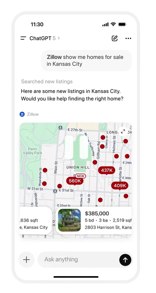 ChatGPT啟動新功能,可與多款應用程式互動。圖截自OpenAI官網