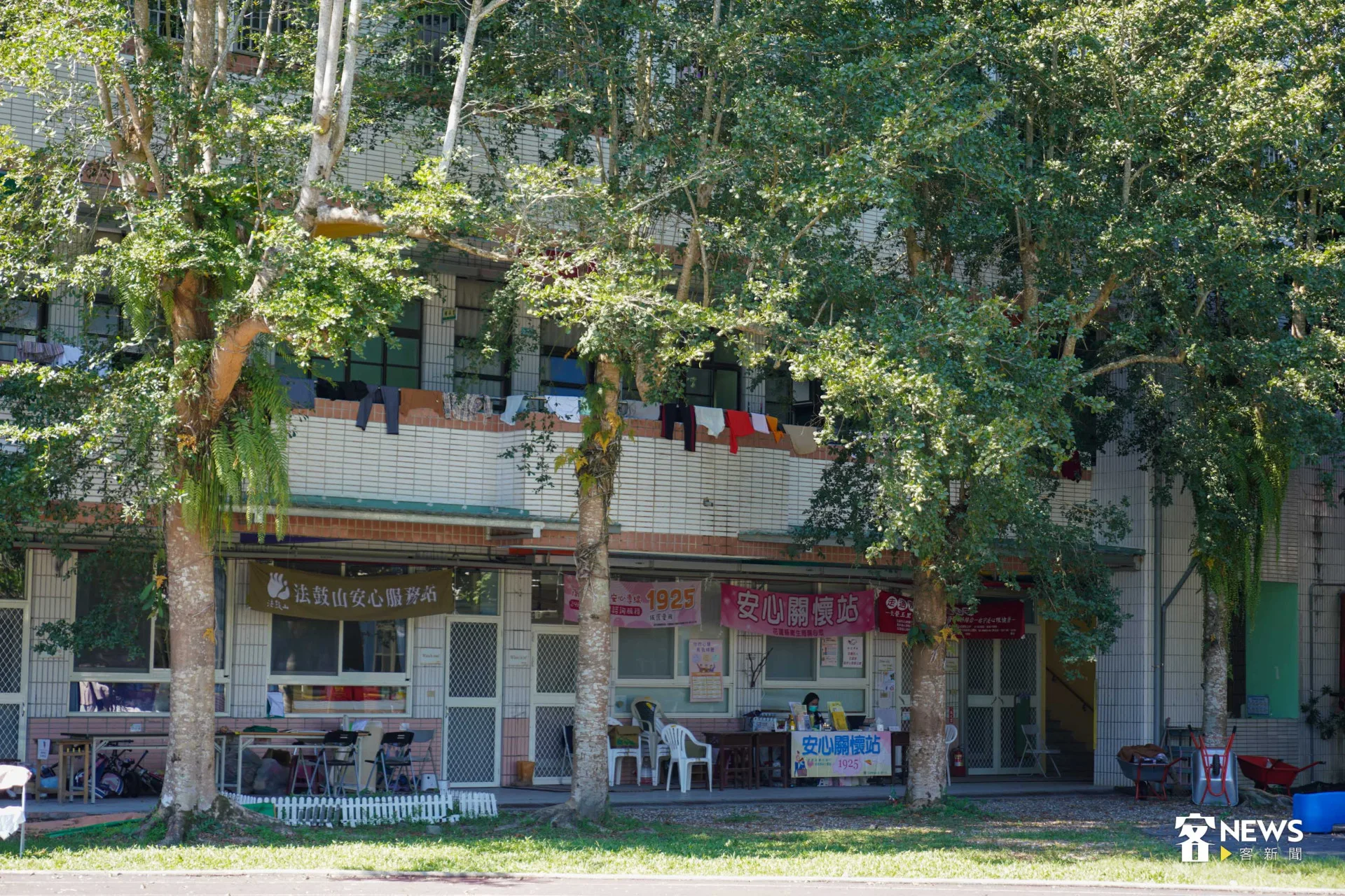 大進國小收容所也設立災後心理關懷站。李台源攝