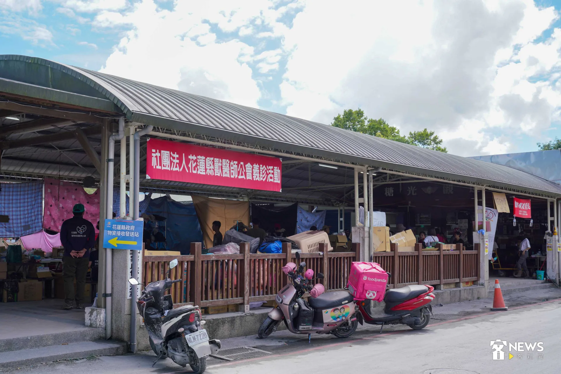 Afo Lonok口中的臨時動物醫護站。范修語攝