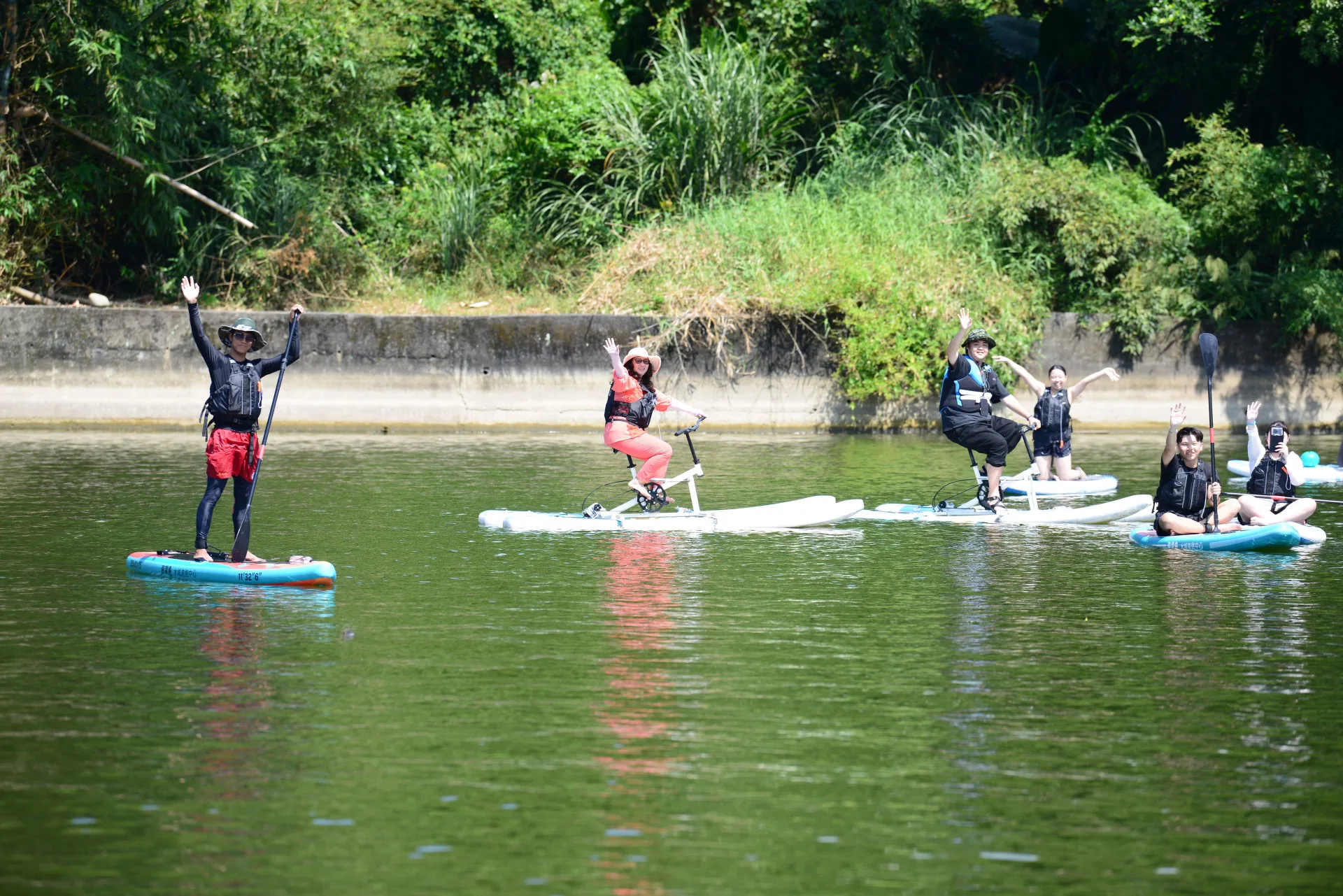 海棠島規劃靜水區無動力水域遊憩活動。苗栗縣政府提供