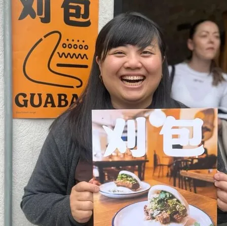 王湘鄉將刈包、滷肉飯等家鄉美食結合當地食材,創作北歐版台灣料理,打造獨特「台灣味」。文大提供