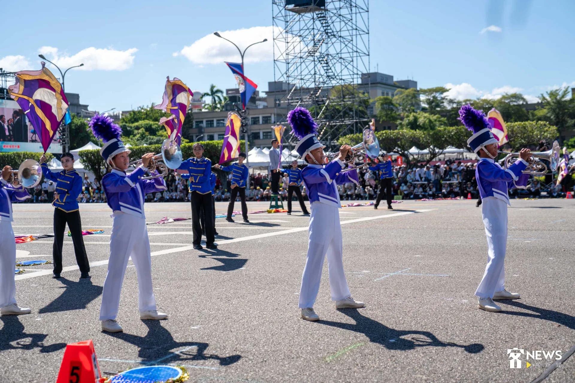屏東南榮國中行進管樂團（NZMB）演出。范修語攝