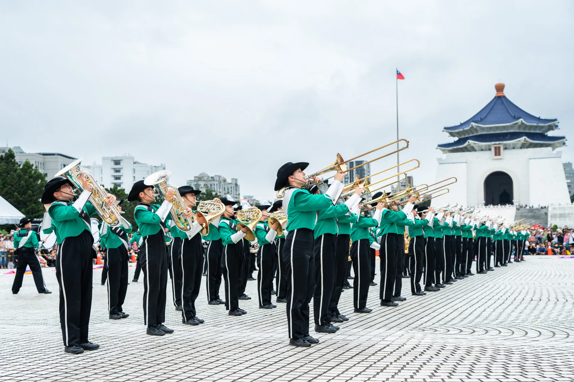 農大二高吹奏樂部2023年台美日四校聯合交流演出。文化總會提供