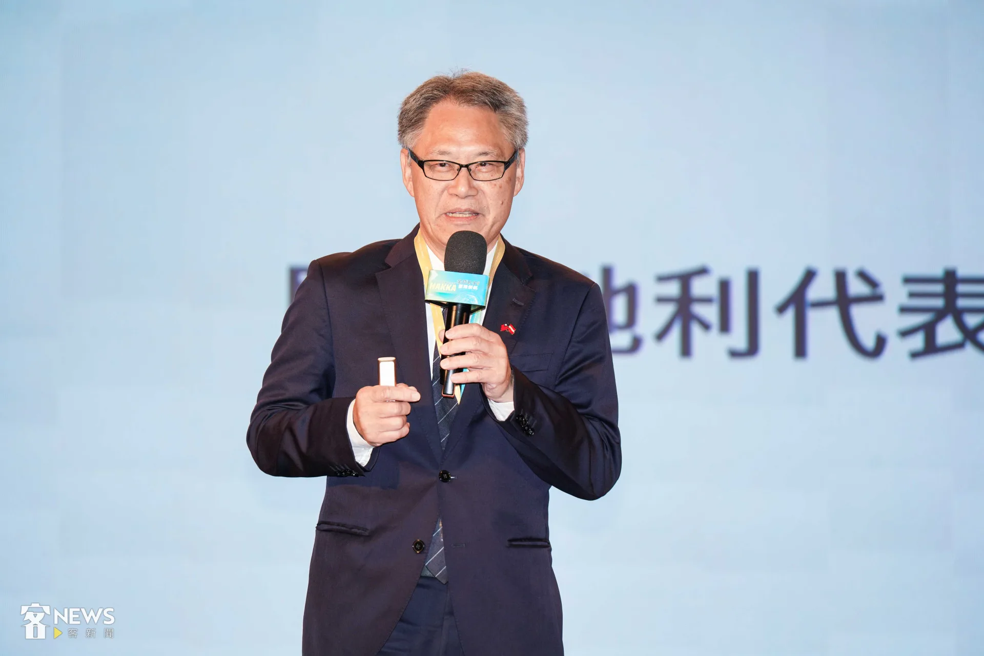 劉玄詠是新埔客家人，在國際上為台灣打開能見度。李台源攝