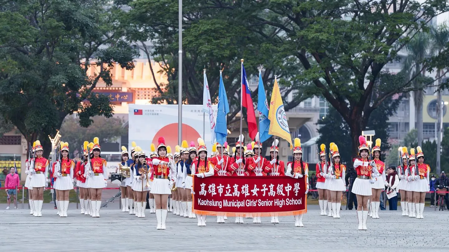 橘高校吹奏樂部與農大二高吹奏樂部此行來台將與高雄女中樂儀隊交流。文化總會提供