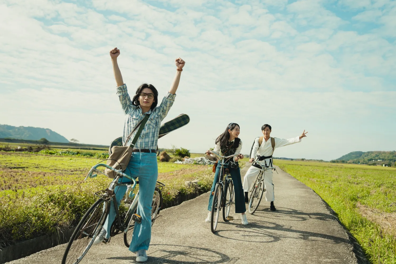宋柏緯(左起)、李沐、振永因拍《那張照片裡的我們》建立深厚友誼。