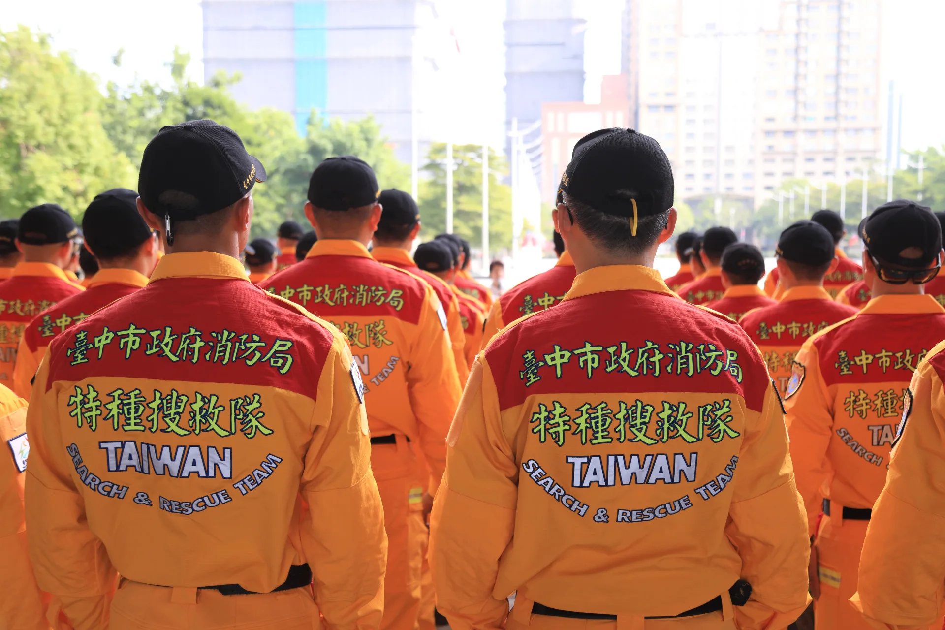 此次評測之搜救隊,包含104名成員、醫師、技師與搜救犬,皆為消防局及各專業領域菁英。台中市政府提供