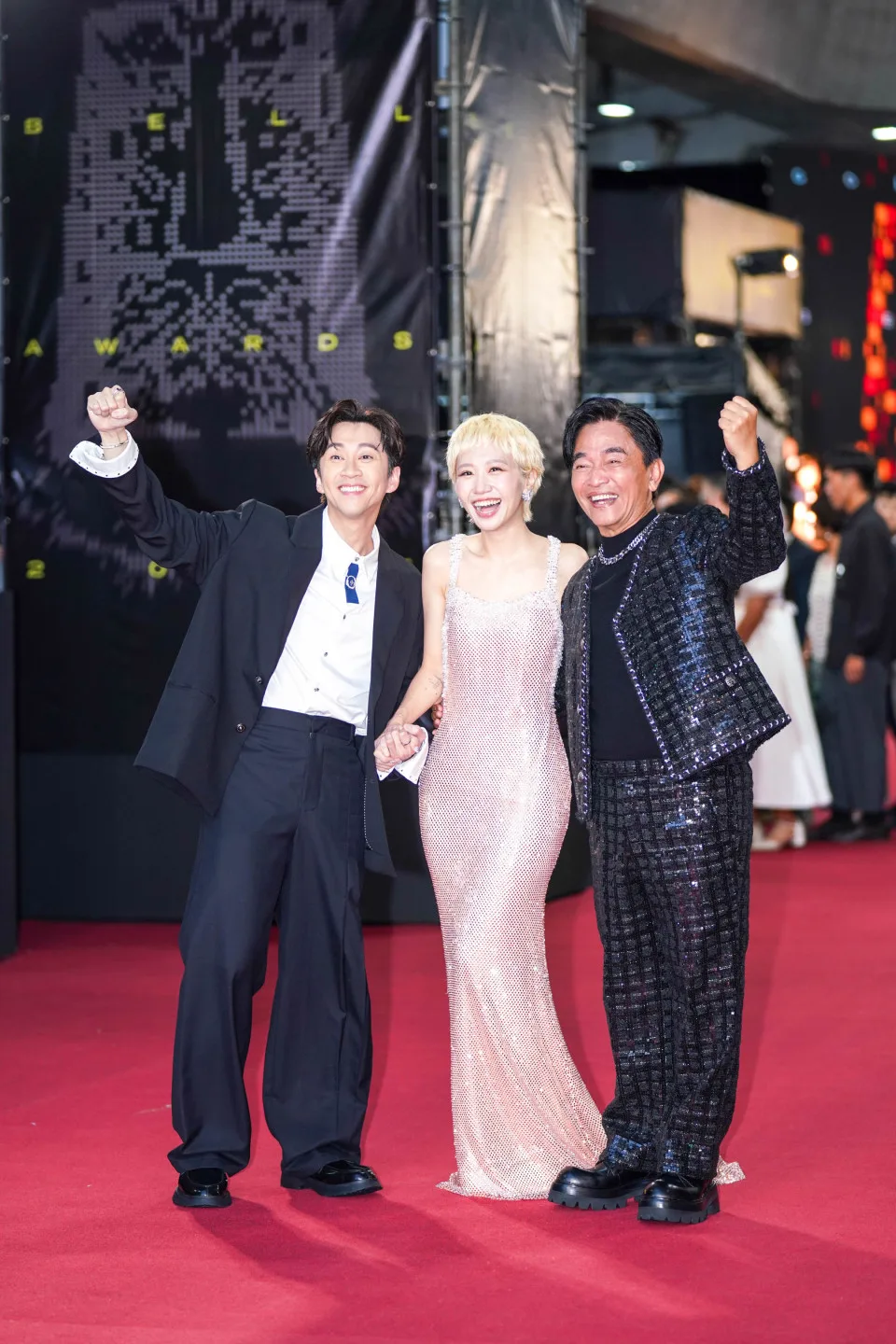 陳漢典、Lulu【黃路梓茵】、吳宗憲以綜藝大熱門入圍綜藝主持人獎，3人為紅毯開場。范修語攝