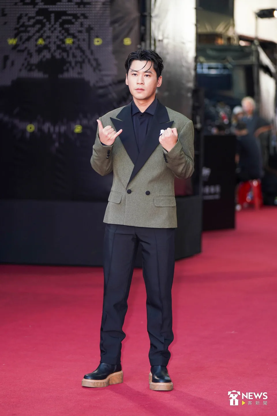 戲劇金鐘星光大道主持人黃迪揚。李台源攝