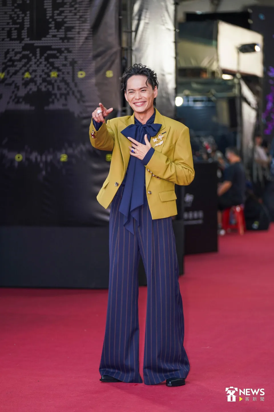 戲劇金鐘星光大道主持人黃鐙輝。李台源攝