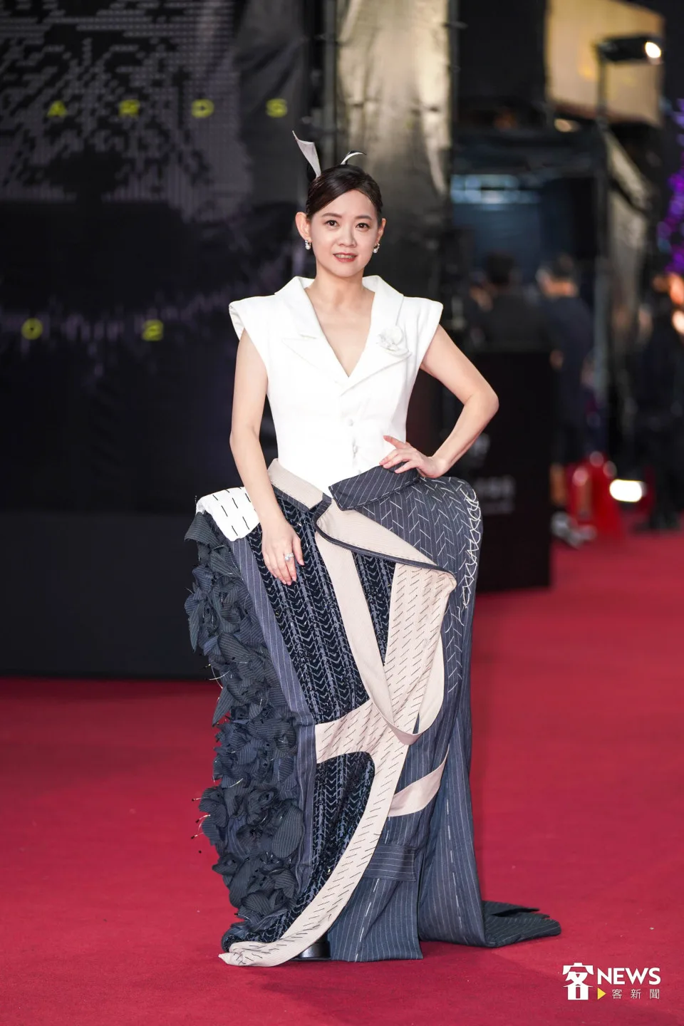 戲劇金鐘典禮主持人曾寶儀。李台源攝