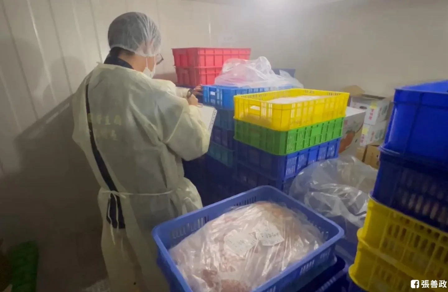 405公斤非洲豬瘟疑慮肉品銷桃園。桃園市長張善政說,攔截成功、全數未流入市面。