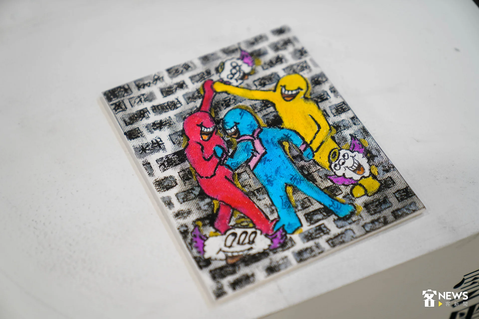 台師大美術系大四生馬娸榛的即興創作。范修語攝