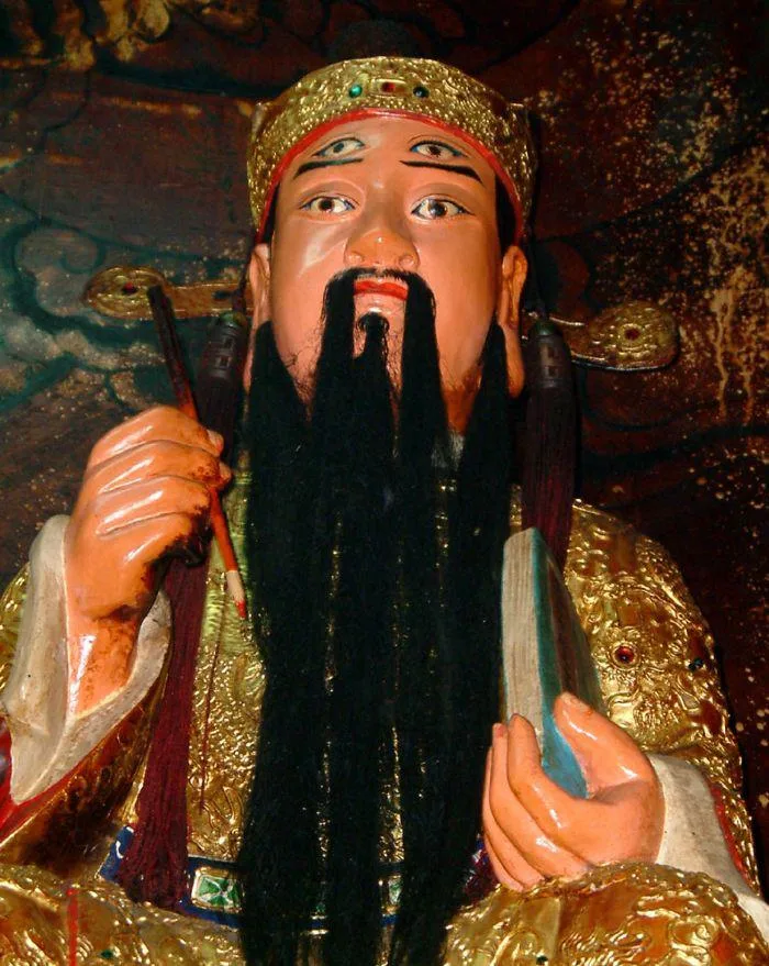 在新竹縣五指山灶君堂中所供倉頡就有四個眼睛。陳權欣攝