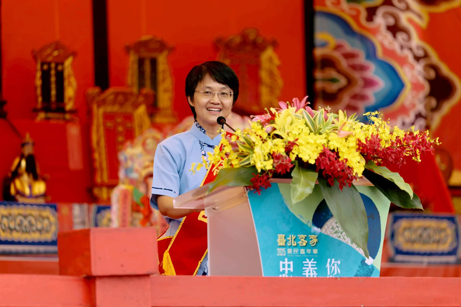 客委會主委古秀妃致詞。客委會提供