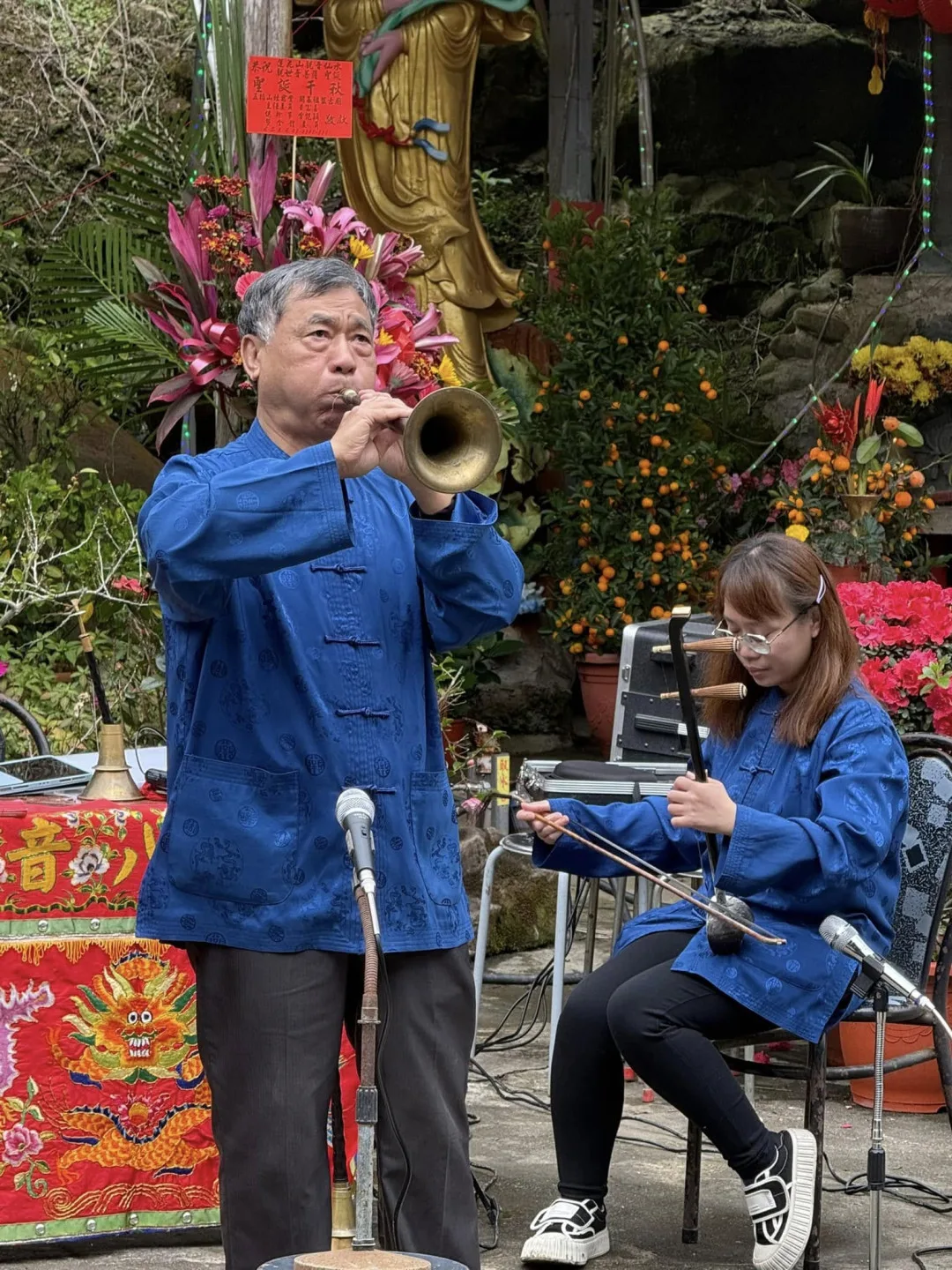 田文光致力發展推廣八音,榮獲第12屆教育部藝術教育貢獻獎。翻攝田屋北管八音團FB