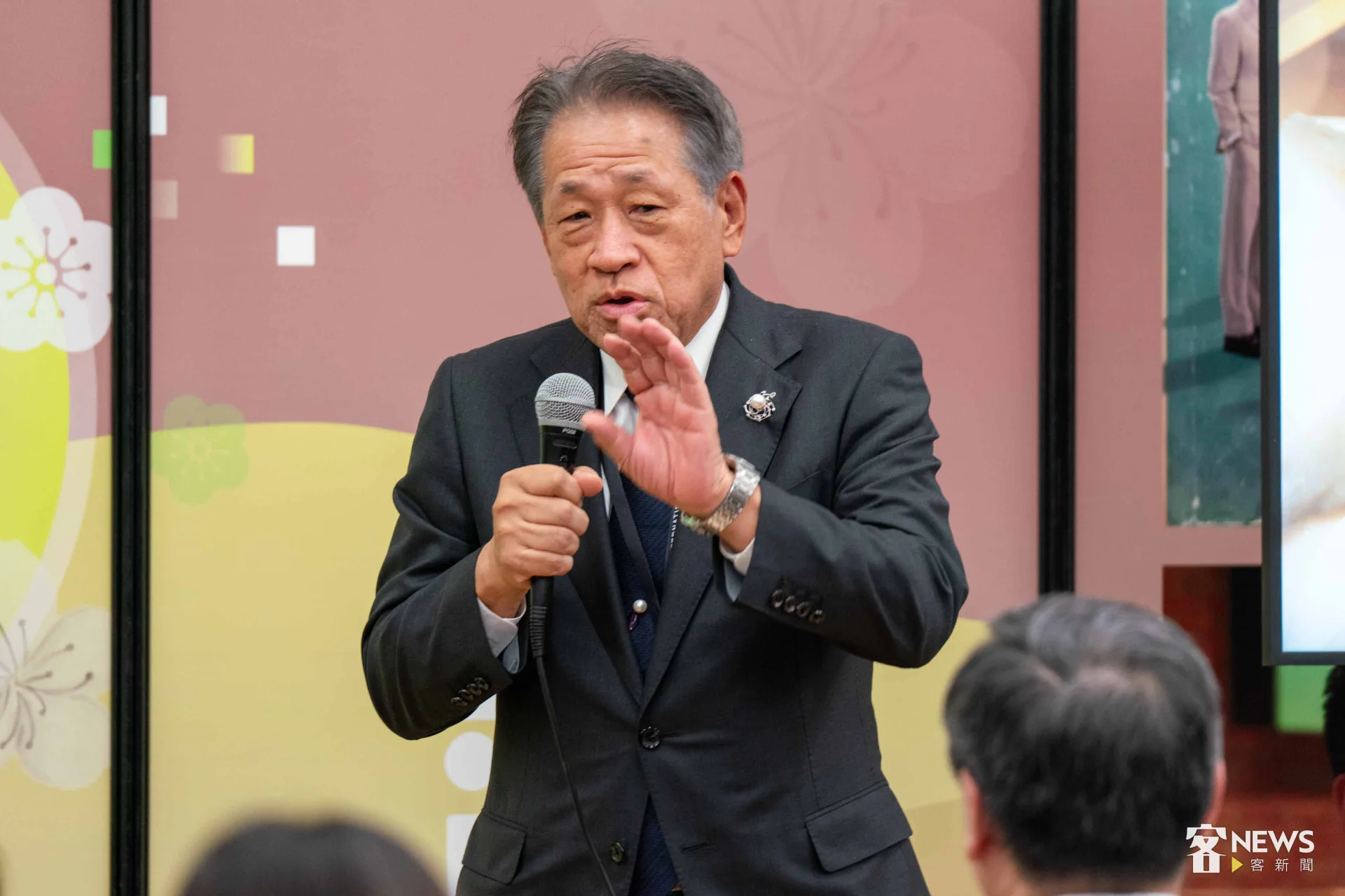 東京國際影視市場展主席椎名保致詞。李台源攝