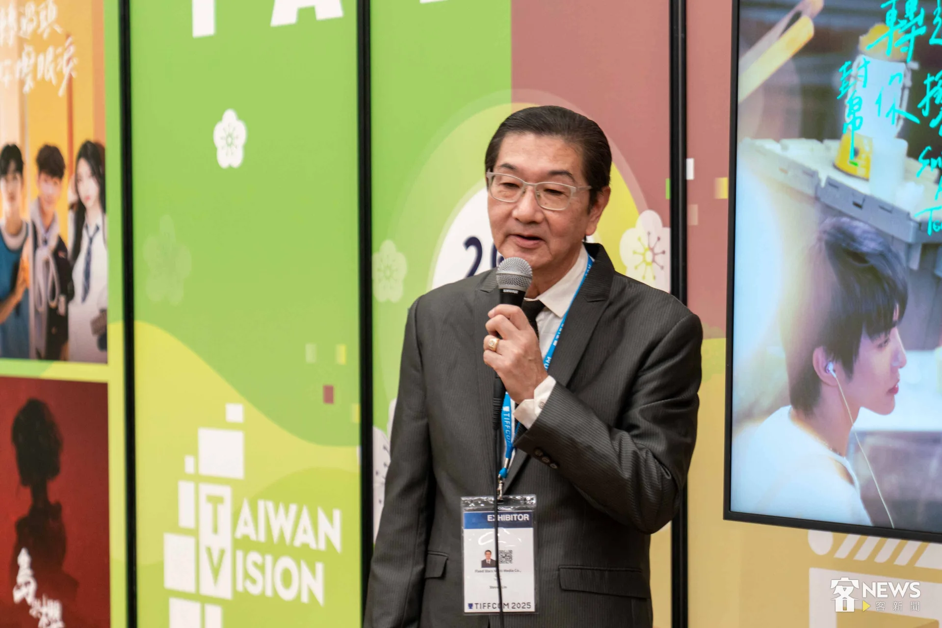 台灣電視劇製作產業聯合總會會長林錫輝負責籌組本次的東京國際影視市場展。李台源攝