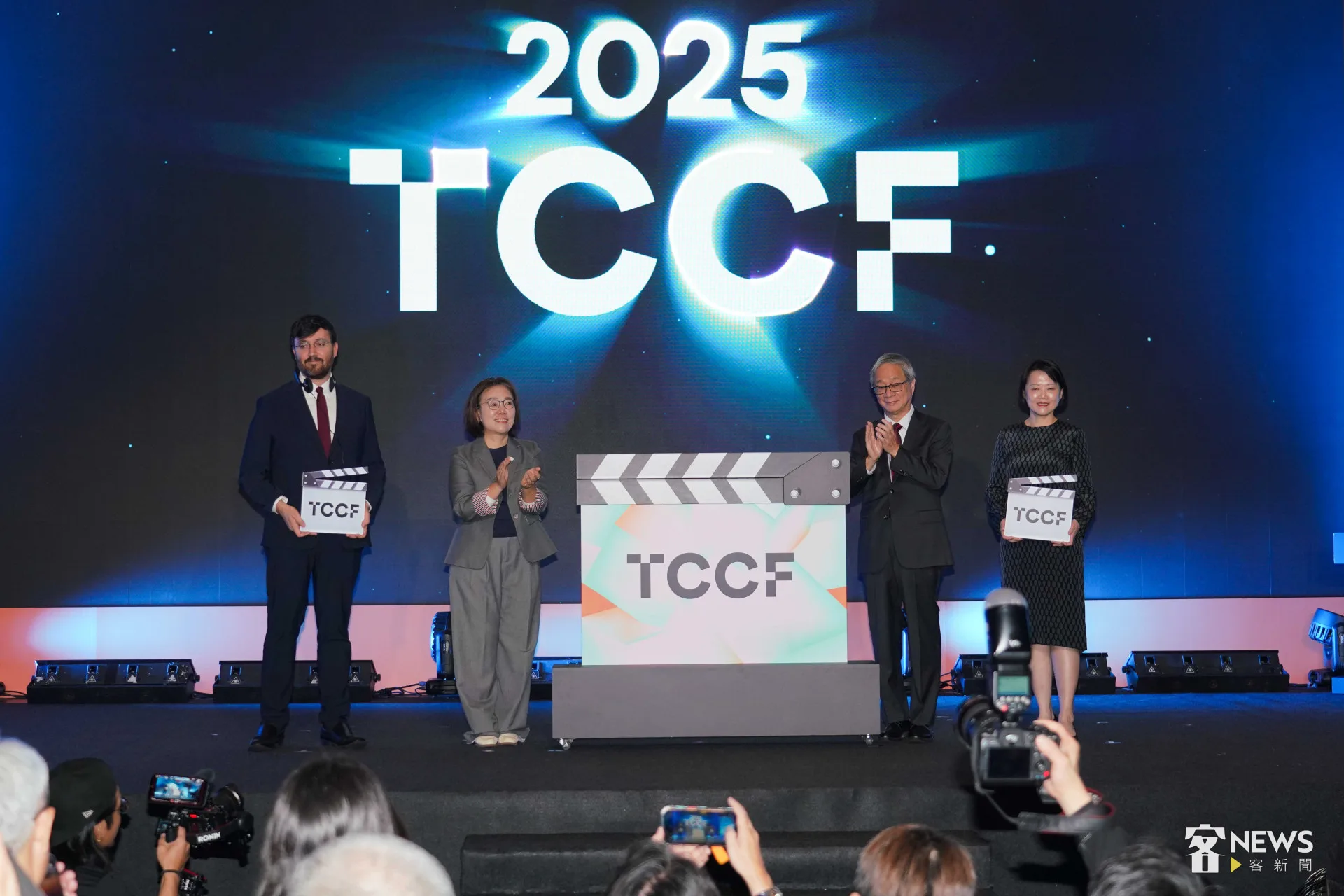 2025TCCF創意內容大會今天在南港展覽館二館開幕，展開為期三天的活動。李台源攝