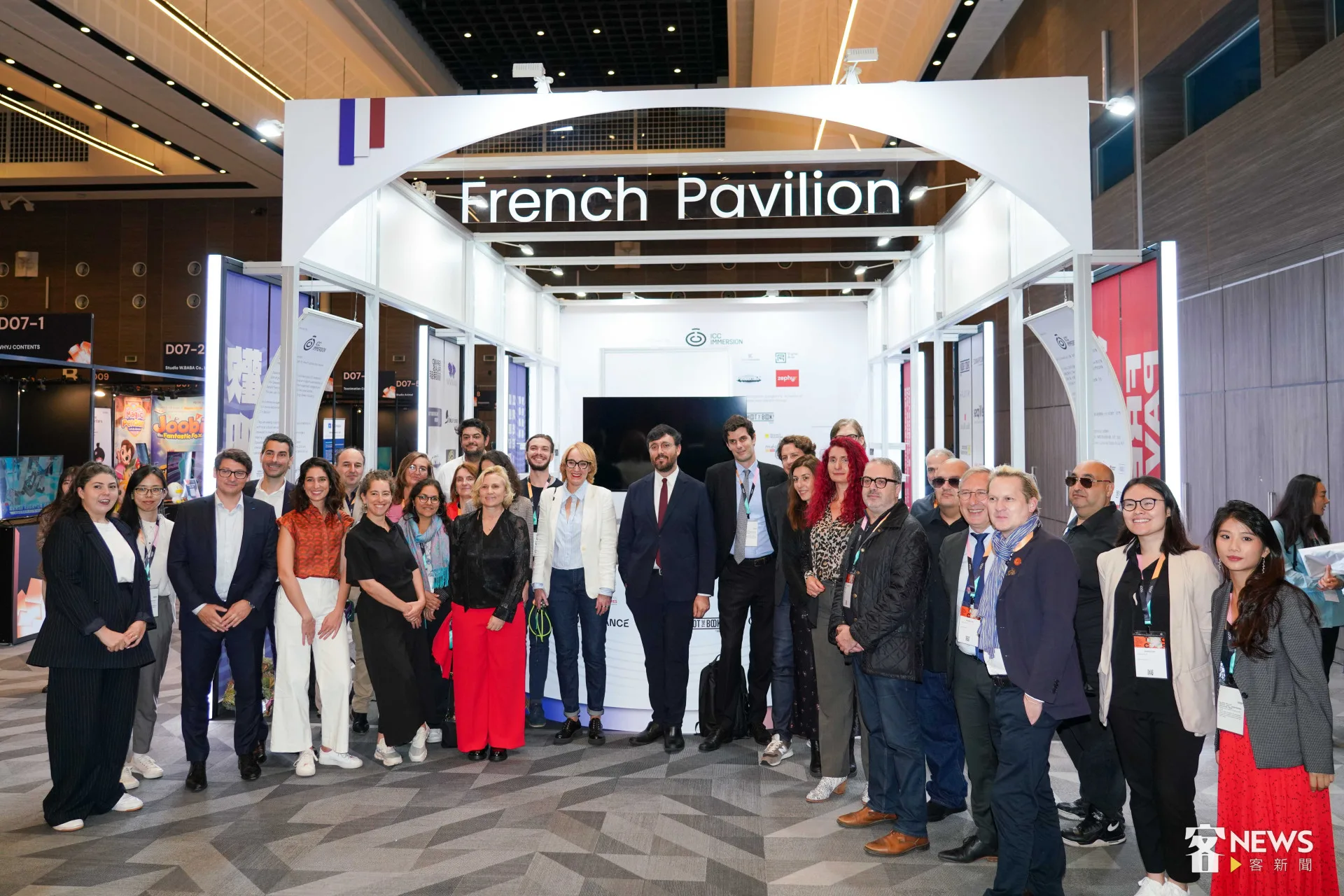 2025TCCF創意內容大會，法國團隊率領八十人來台參展。李台源攝