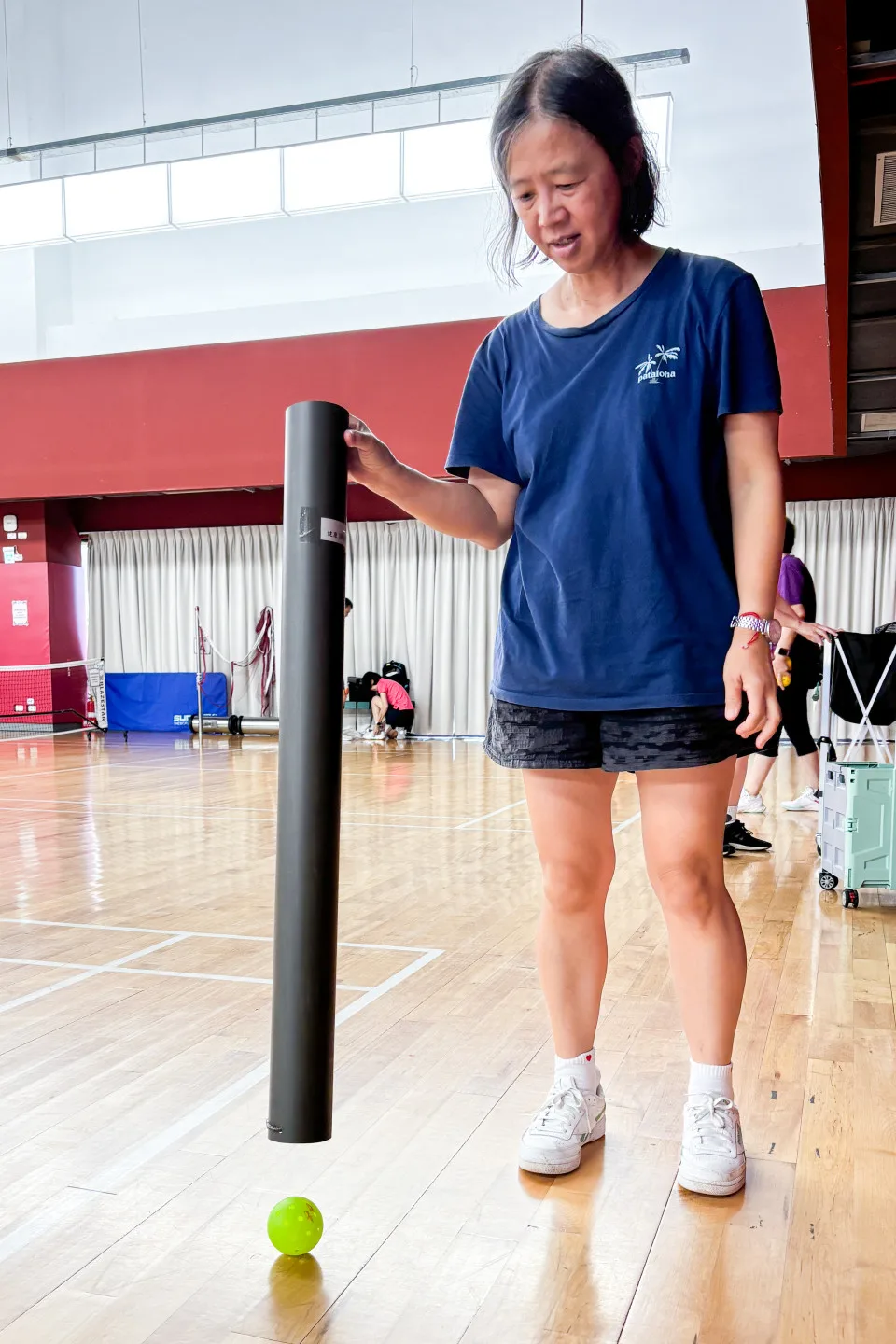 自家做个拈球筒。林淳華提供