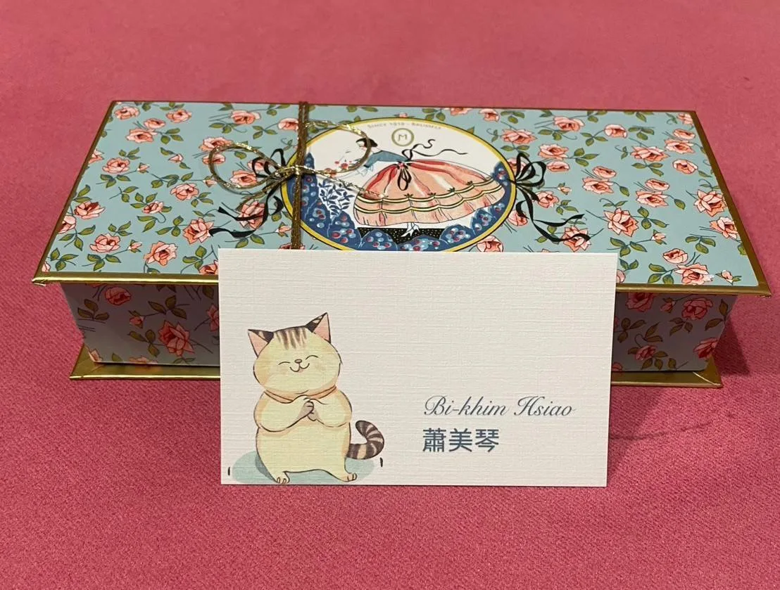 副總統蕭美琴寫親筆信、送巧克力向陳昭姿道謝。翻攝陳昭姿臉書