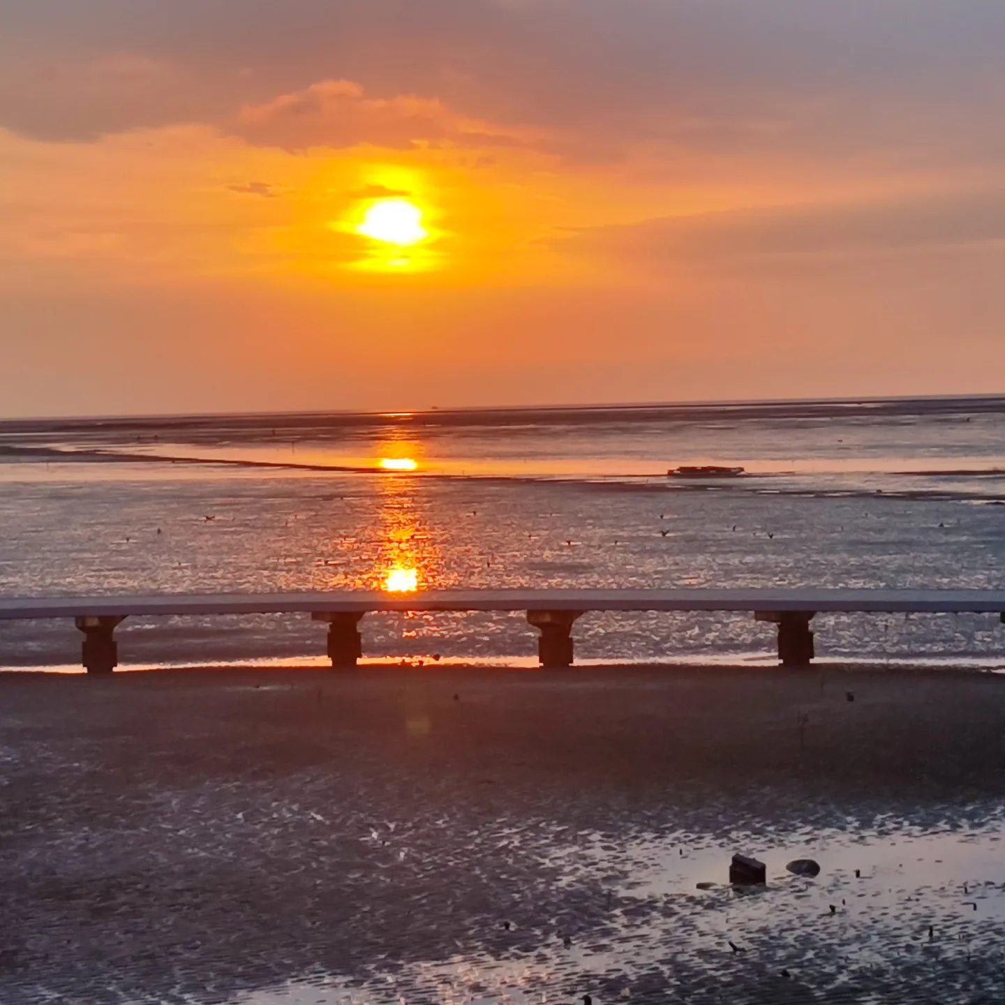香山海岸夕陽很美,但幾千公頃的廣大海岸,竟然不設防。陳權欣攝