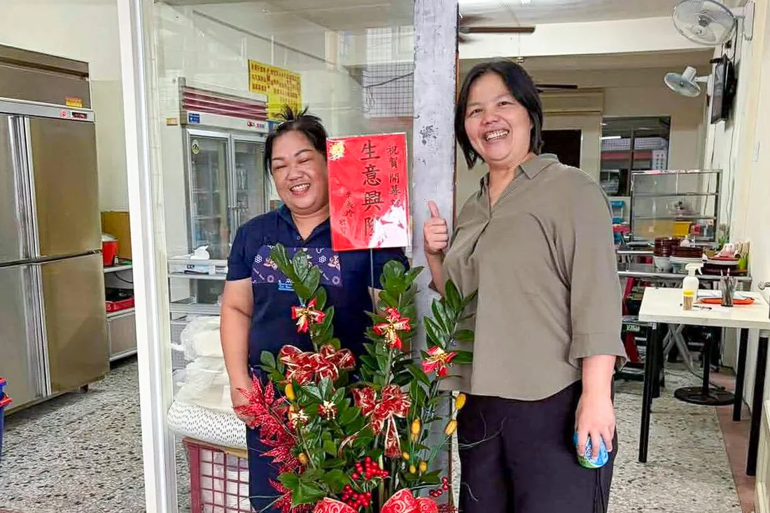 光復災區曉慧麵店重新開張。李美玲提供