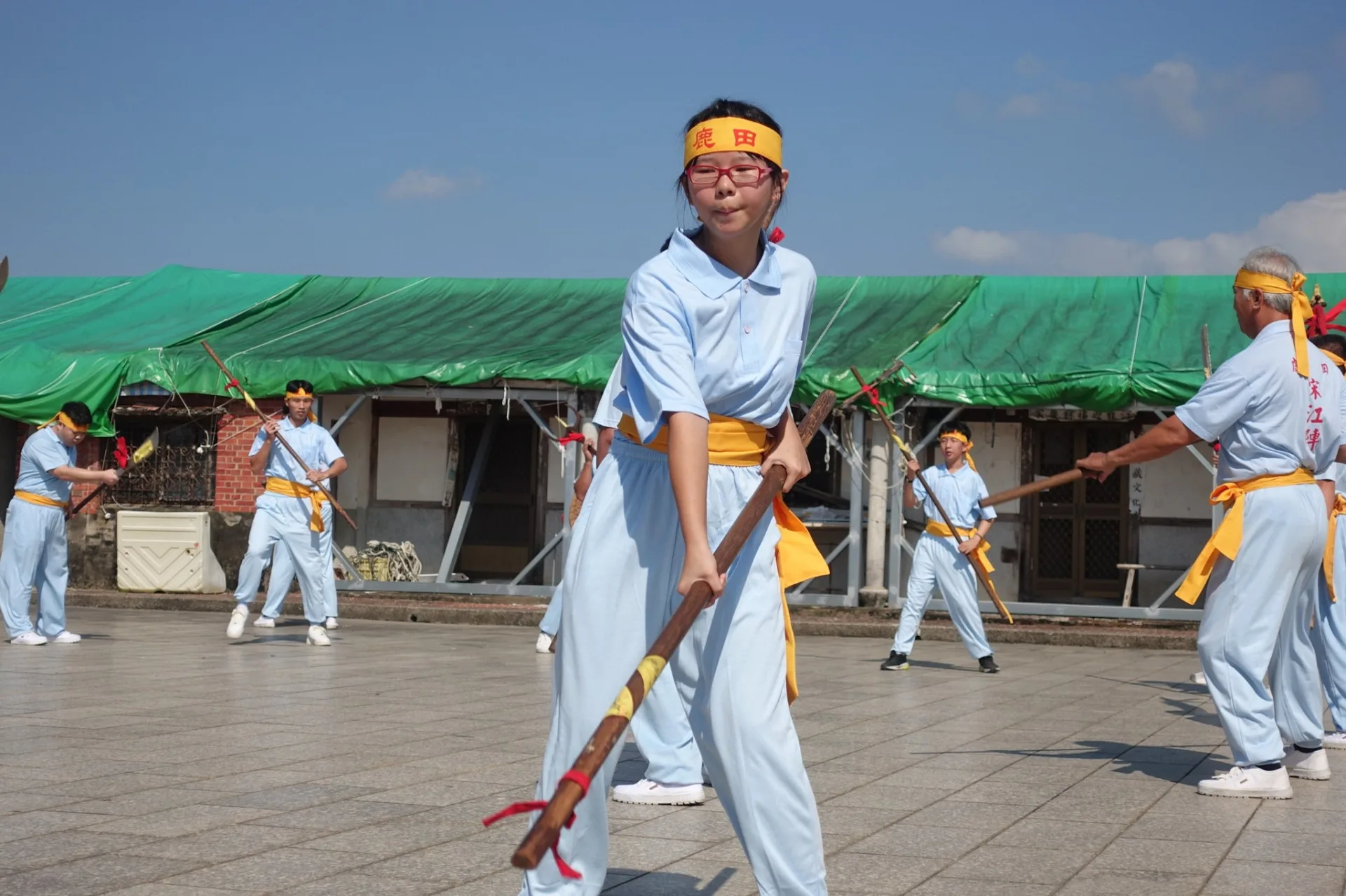 鹿田宋江陣隊伍精彩演出。客委會提供
