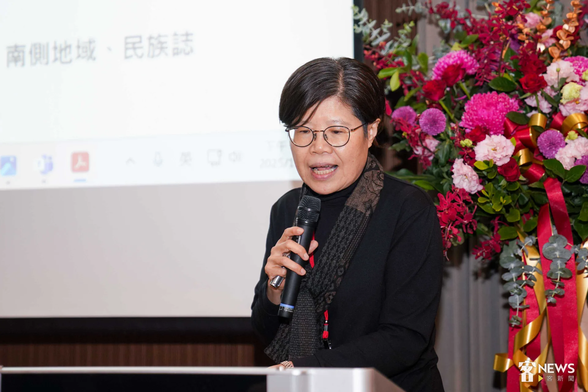 全球客家研究聯盟由簡美玲教授擔任主席，推動國際合作與研究連結。蔡依璇攝