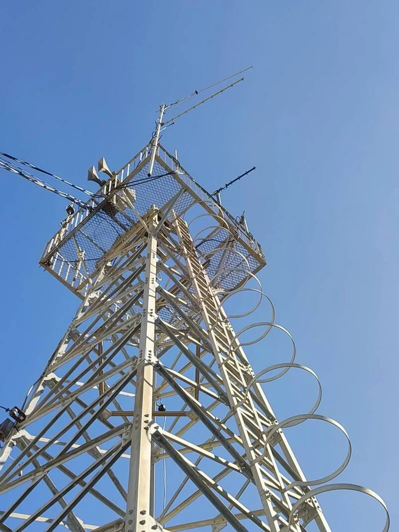 苗栗白沙派出所重建，高12公尺電信塔拍賣，起標價5000元。苗栗警察局提供