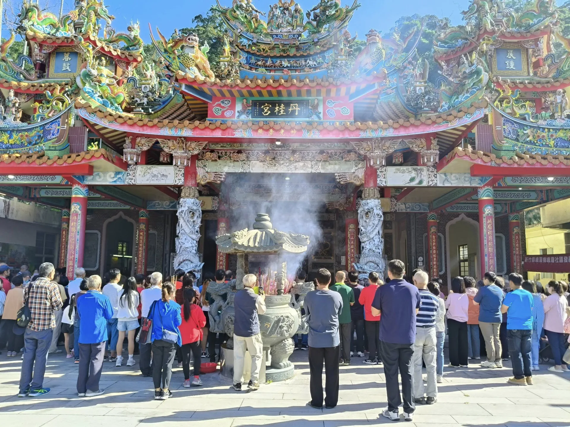 丹桂宮收冬戲,5年來參與熱度成長三倍。丹桂宮提供