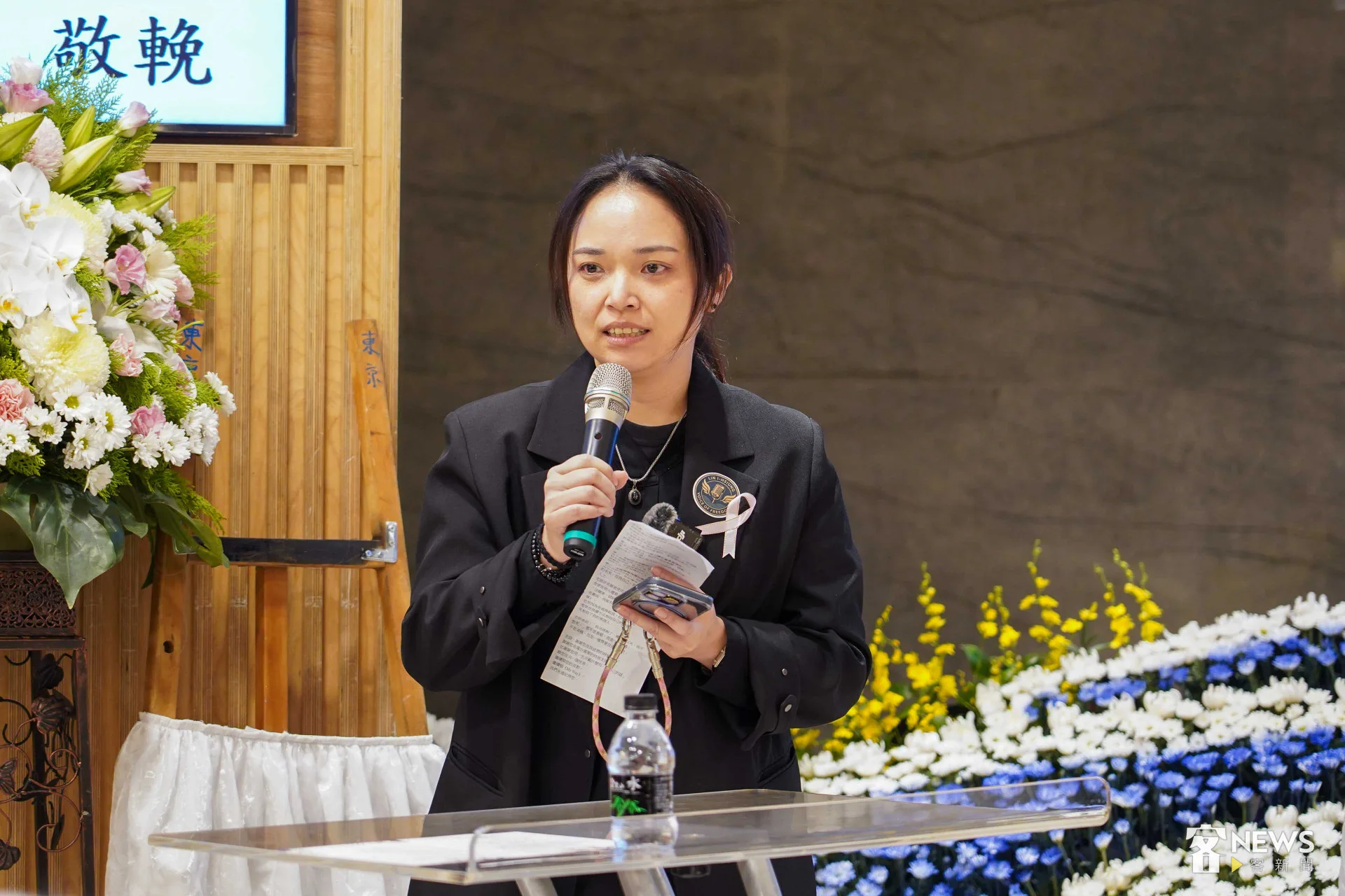 寶島客家廣播電臺臺長邱盈滋回憶與林一雄做節目的過往。李台源攝