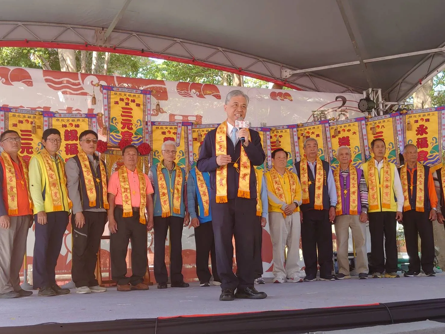 客委會副主委范佐銘出席三界爺文化祭。客委會提供