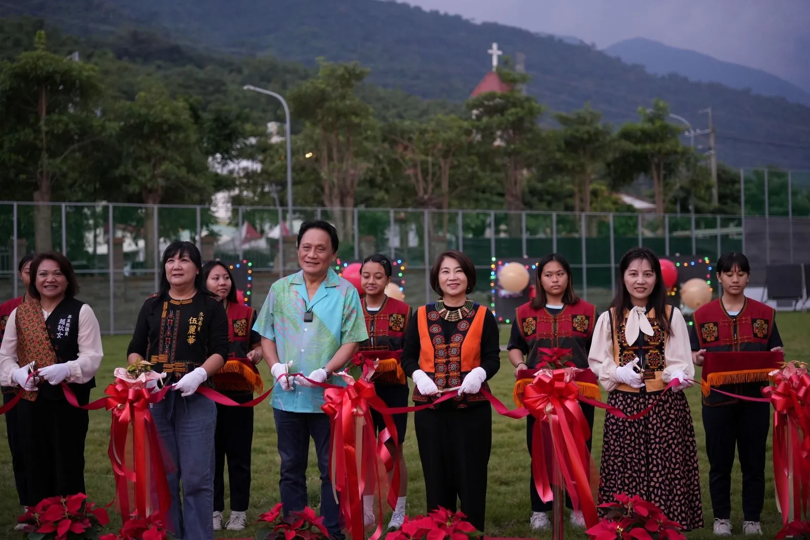 屏東縣來義高中射箭場啟用典禮。屏東縣政府提供