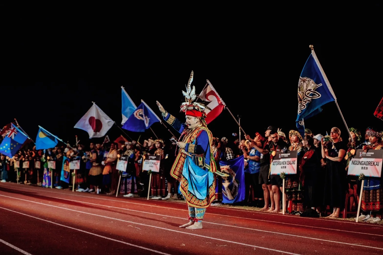 2025 世界原住民族傳統運動會是臺灣首次主辦國際級原住民族運動賽事,邀請10國、約1100名選手共襄盛舉。原文會提供