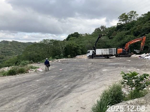 竹東掩埋場自本年上半年完成暫置垃圾清除後,僅做轉運垃圾使用,並無掩埋行為。新竹縣政府提供
