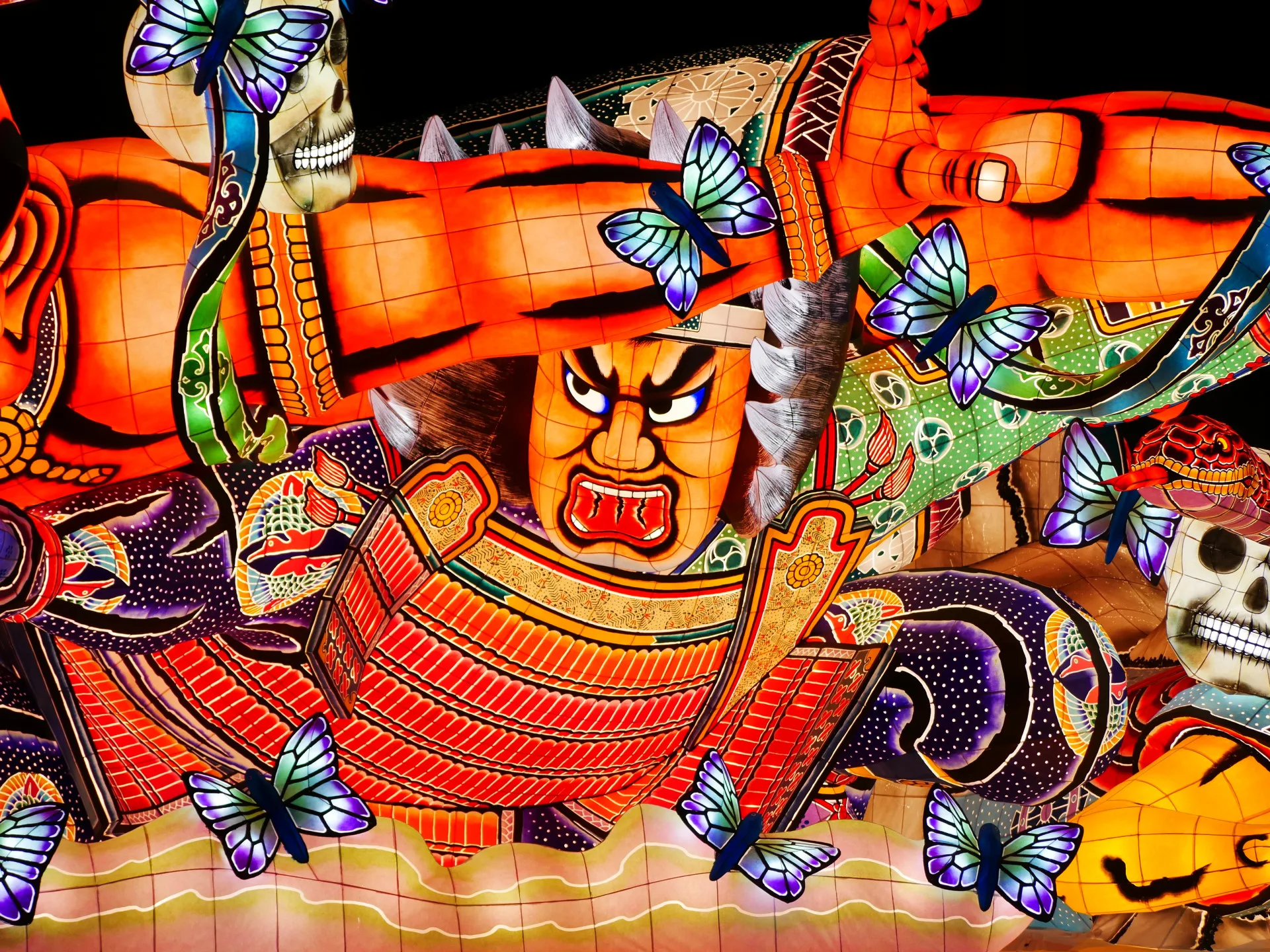 2022年青森睡魔祭《土岐元貞 豬鼻山的勇名》。林廣海/日本通運睡魔實行委員會。下町貴族提供