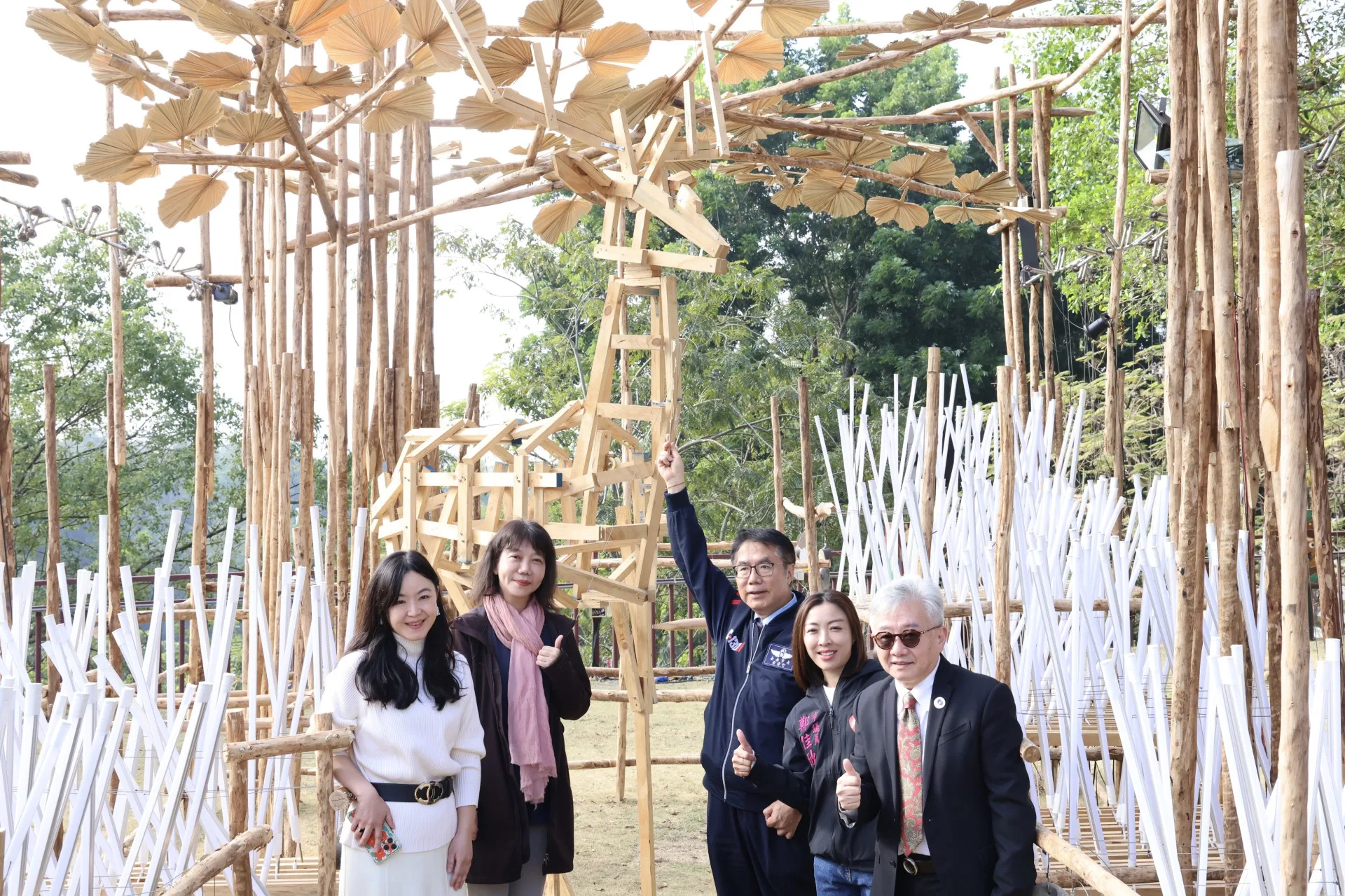 台南市政府文化局今天上午在龍崎區虎形山公園舉辦2026龍崎光節「空山祭」宣傳記者會。南市府提供