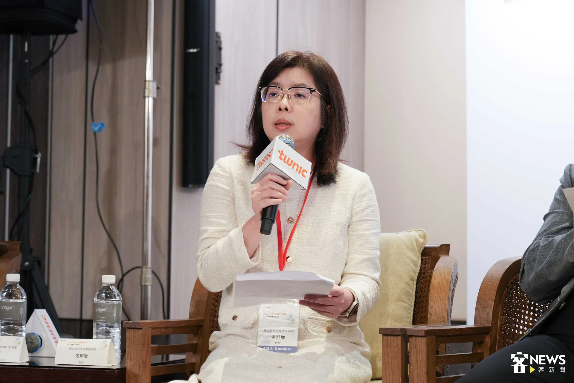 政大傳播學院教授張郁敏指出，民眾對於辨識AI內容還需加強。蔡依璇攝